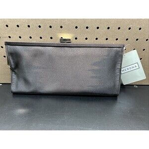 Merona Handbag Women Brown Metallic Shimmer Evening Clutch Purse Bag New